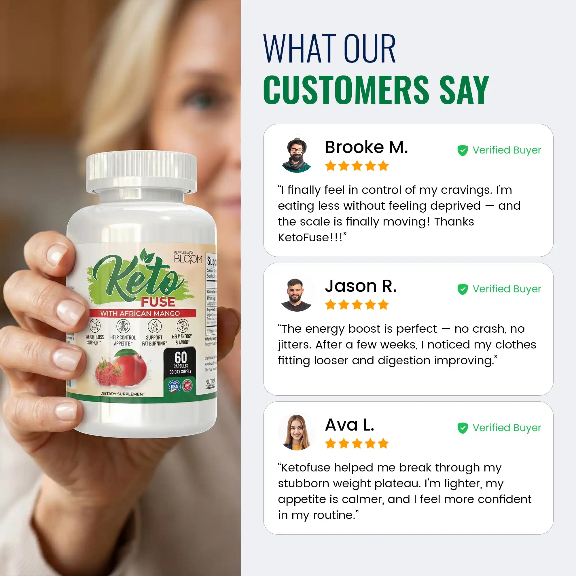 KetoFuse Keto Diet Supplement Capsules for Metabolism, Energy & Appetite Support